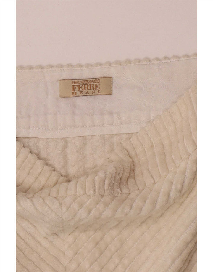 Gianfranco Ferre Falda De Pana Mujer W30 Mediana Blanco Roto