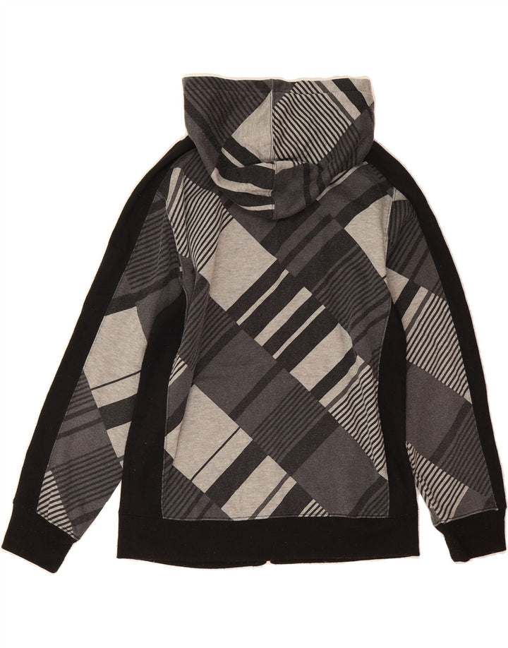 NBA Boys Graphic Zip Hoodie Sweater 13-14 Years Large Grey Check Polyester Vintage NBA and Second-Hand NBA from Messina Hembry 