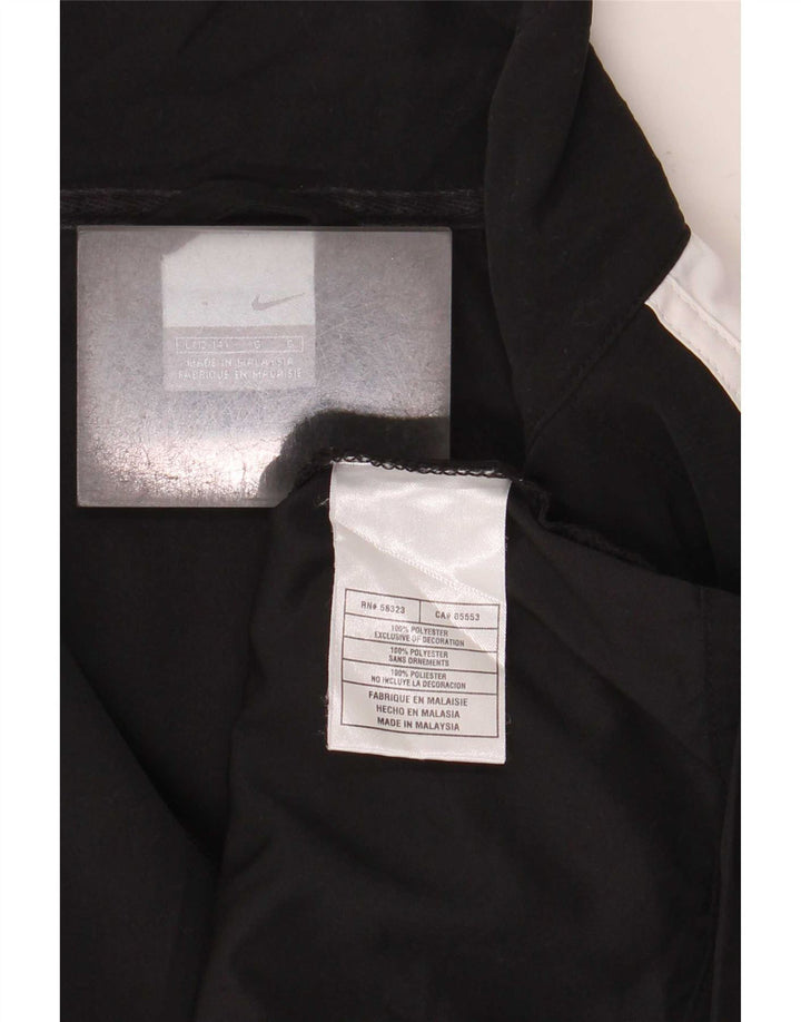 Nike Chaqueta de chándal para mujer US 12/14 Grande Negro Colorblock Poliéster