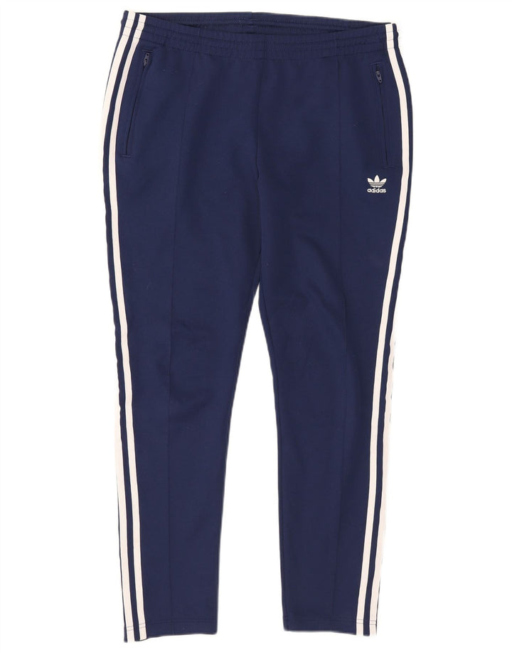 Adidas - Pantalones de chándal para mujer, talla 40, talla grande, poliéster, color azul marino