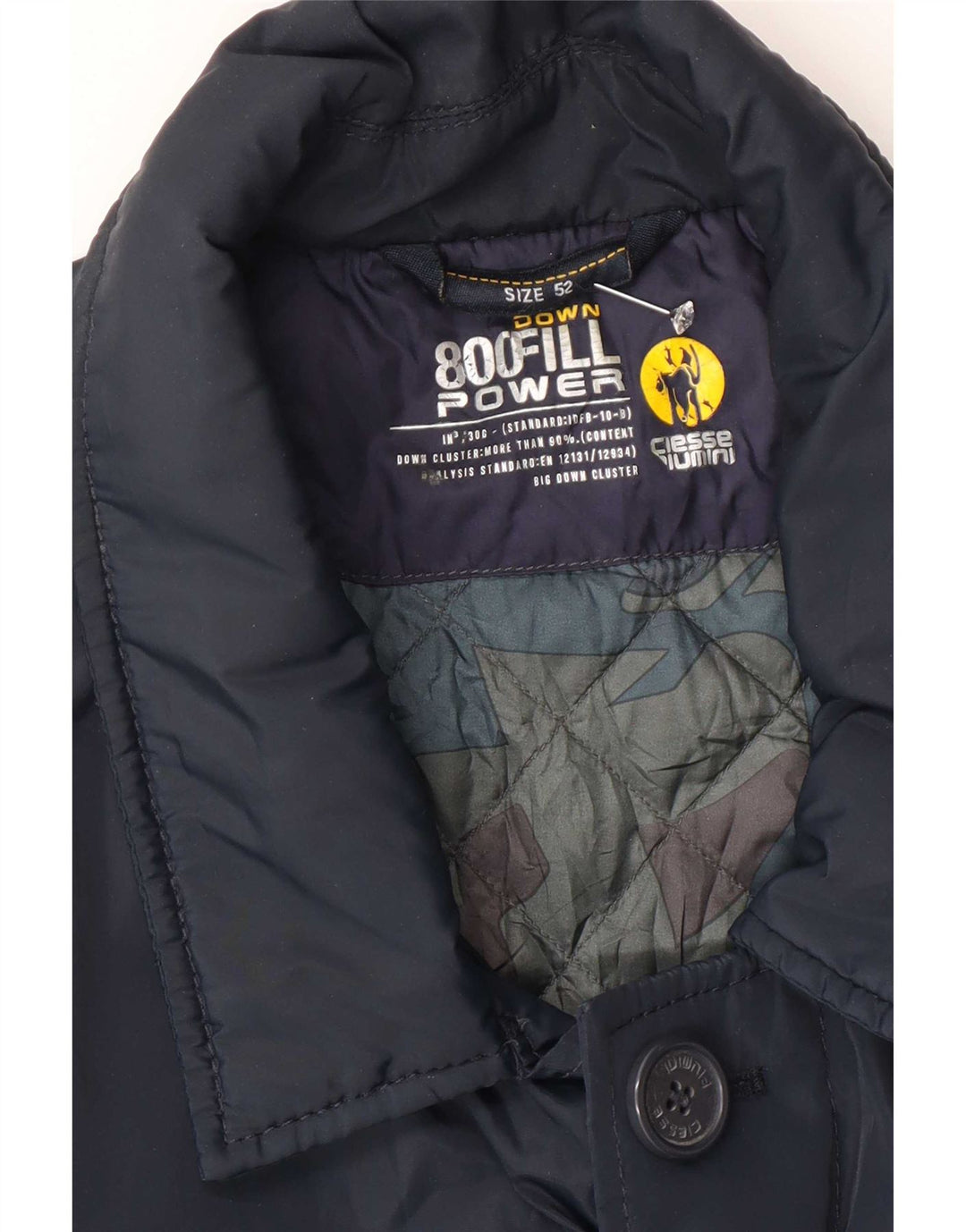 Ciesse Piumini Chaqueta acolchada de corte regular para hombre Talla 52 Grande Azul marino