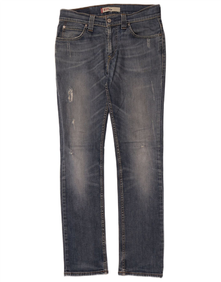 Levi's Hombre 511 Vaqueros Slim Desgastados W33 L34 Azul