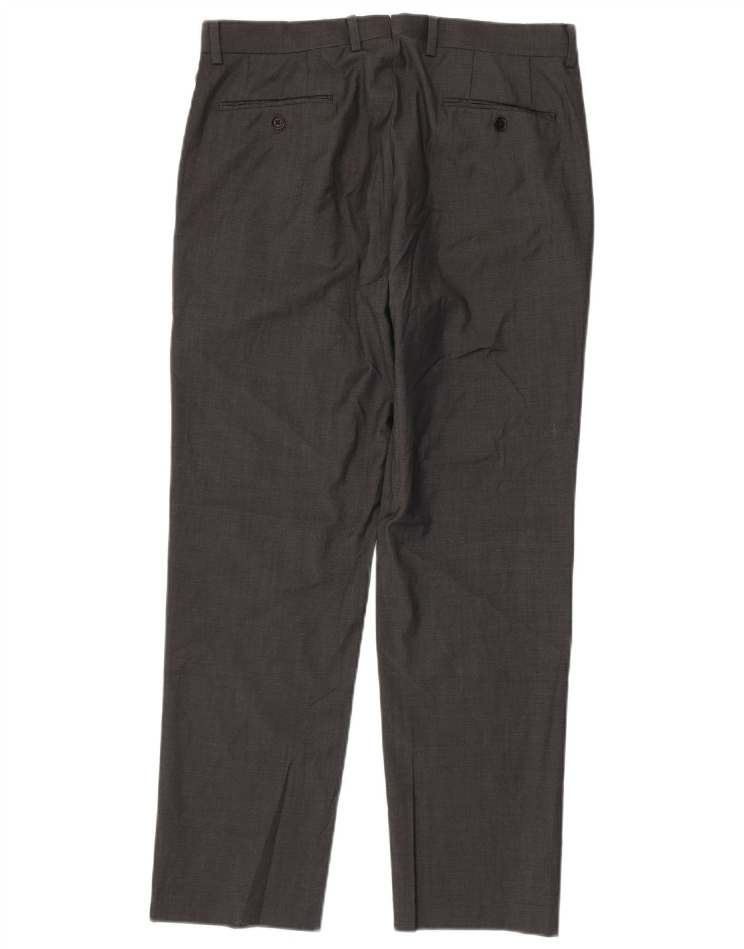 DKNY Pantalón de traje recto para hombre W34 L30 Gris