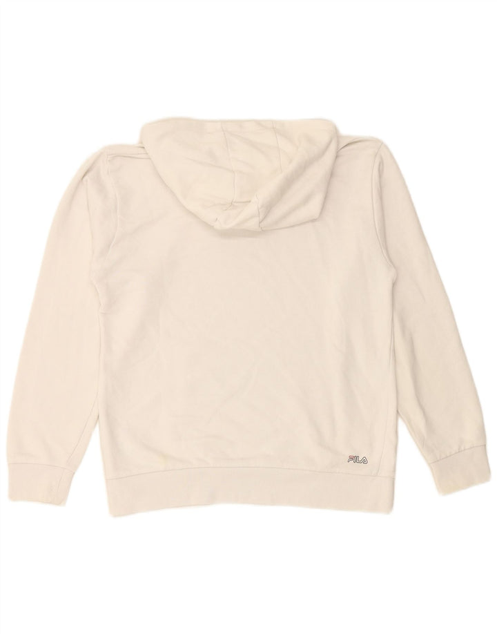 FILA Sudadera con capucha gráfica para niños 15-16 años Algodón blanco