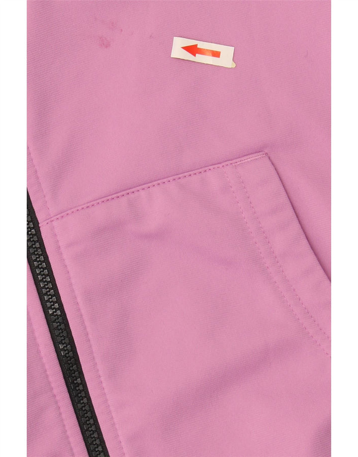 NIKE Chaqueta de chándal para mujer UK 10 Small Pink Colourblock Poliéster