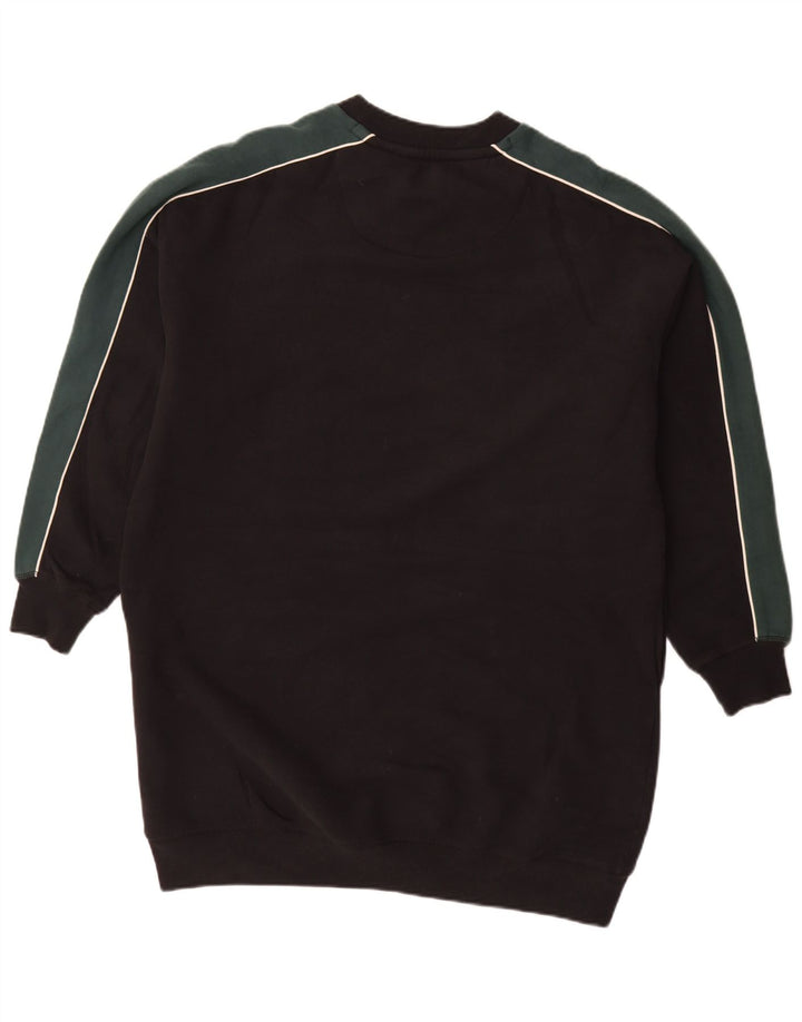 JACK WILLS Vestido tipo jersey con gráfico extragrande para mujer UK 40 Mediano Negro