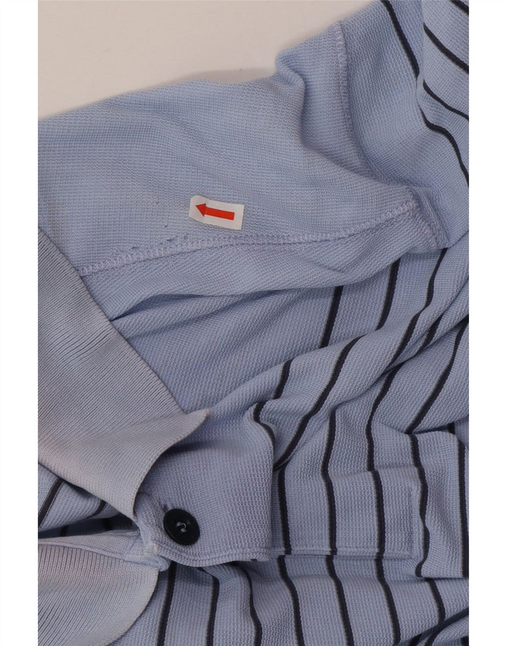 Hugo Boss Hombre Polo Polo Grande De Algodón A Rayas Azul