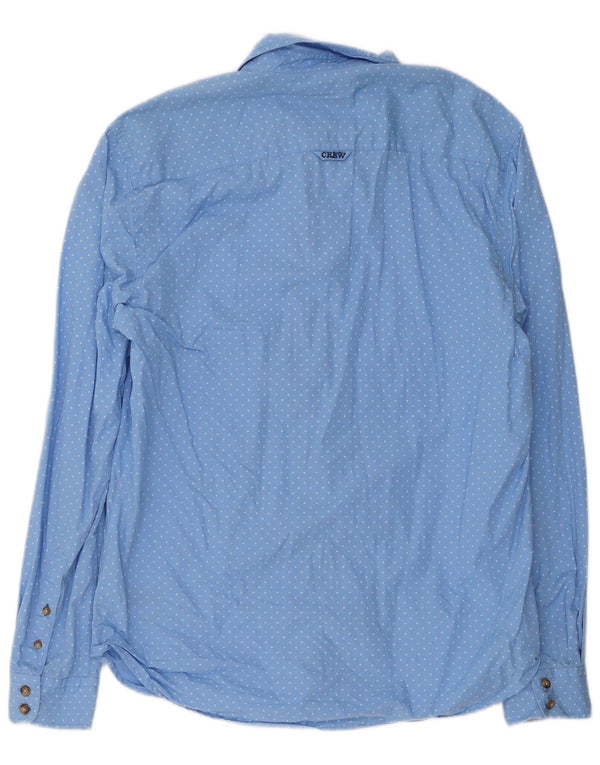 Crew Clothing Camisa ajustada para hombre XL Algodón geométrico azul