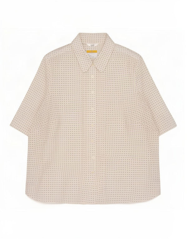 Marks & Spencer Blusa de manga corta para mujer UK 24 4XL Blanco manchado