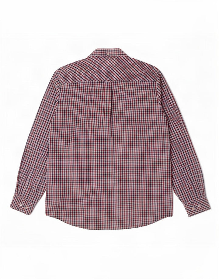 Ben Sherman Camisa Heritage para hombre de algodón a cuadros rojos grandes