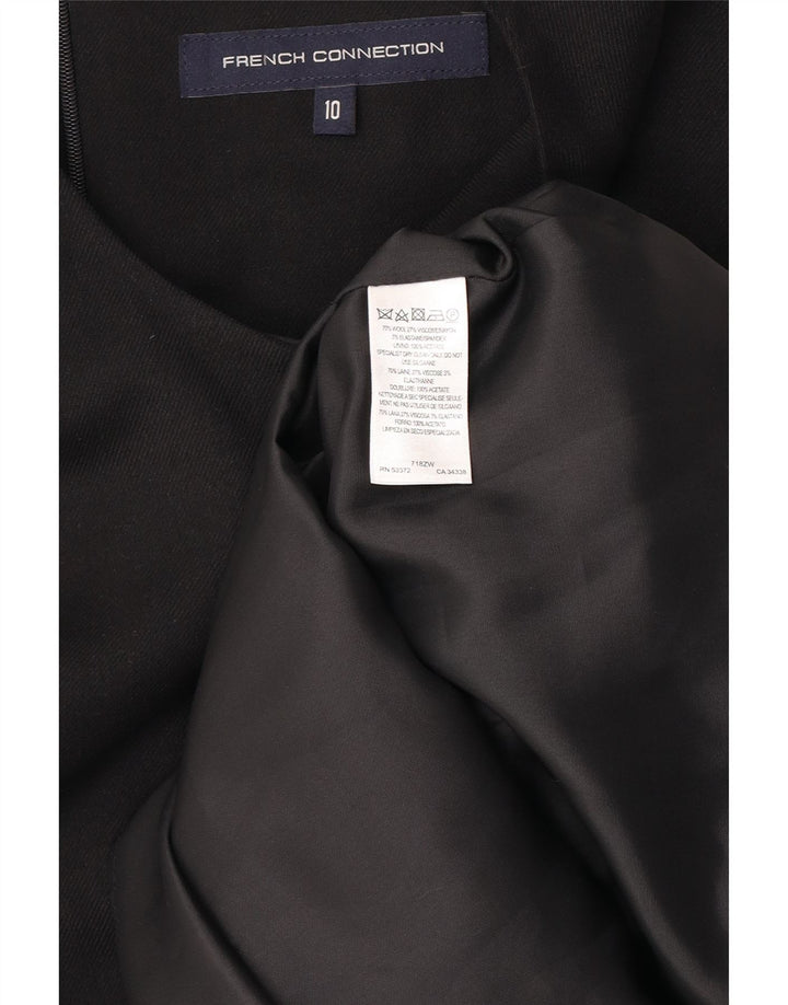 French Connection Vestido recto sin mangas para mujer UK 40 Small Lana negra