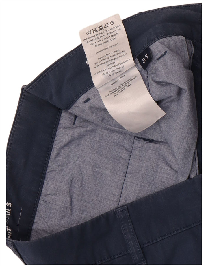 Pantalones cortos chinos de corte regular para hombre North Sails W33 Algodón azul marino medio