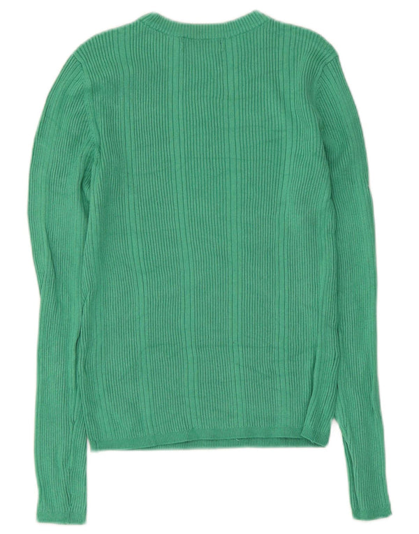 Marks & Spencer Suéter Corto con Cuello Barco para Mujer UK 10 Small Green