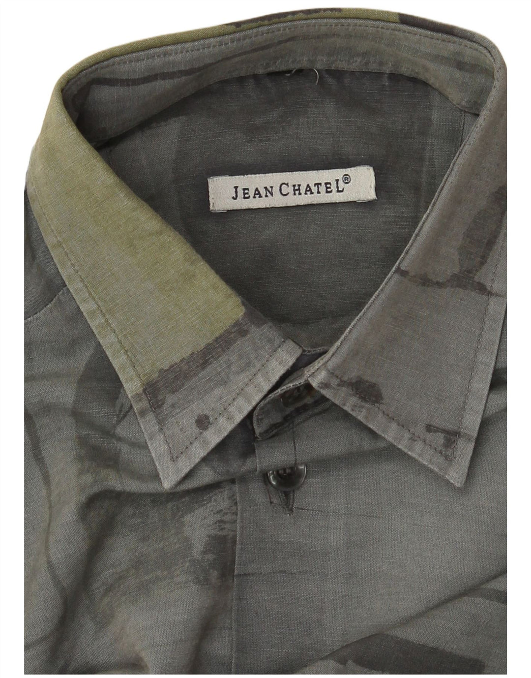 Camisa Jean Chatel Hombre Patchwork Gris Medio