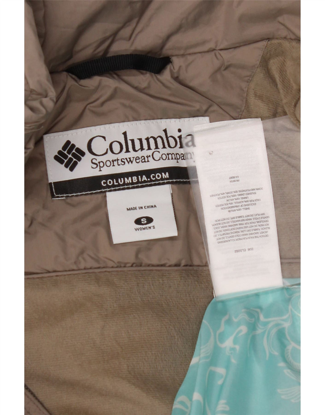 COLUMBIA Chaqueta acolchada extragrande con capucha para mujer UK 10 Small Grey Nylon