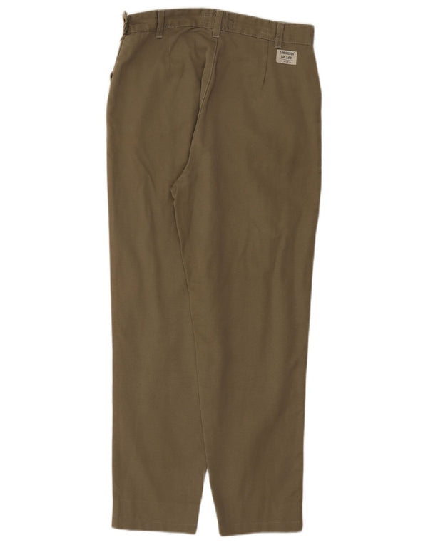 Pantalones Cortos Cónicos Lee Mujer W29 L25 Algodón Caqui