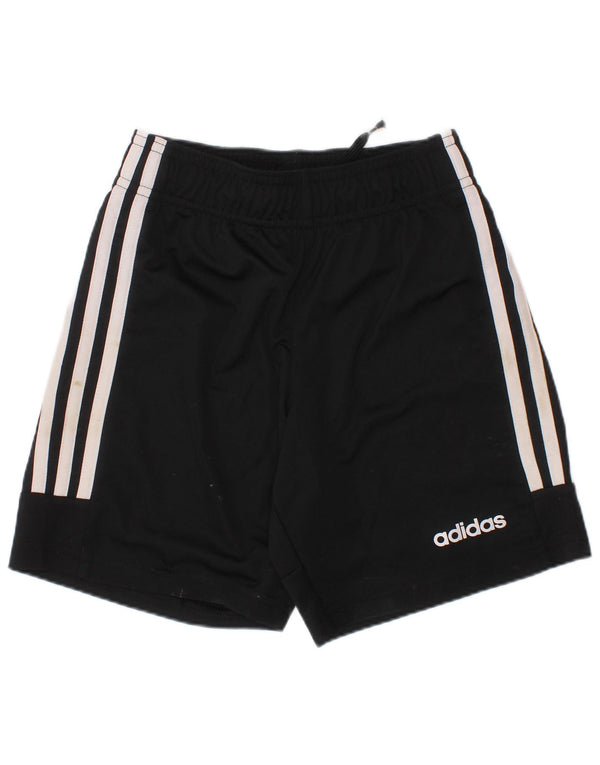 ADIDAS Boys Climalite Sport Shorts 7-8 Years  Black Polyester