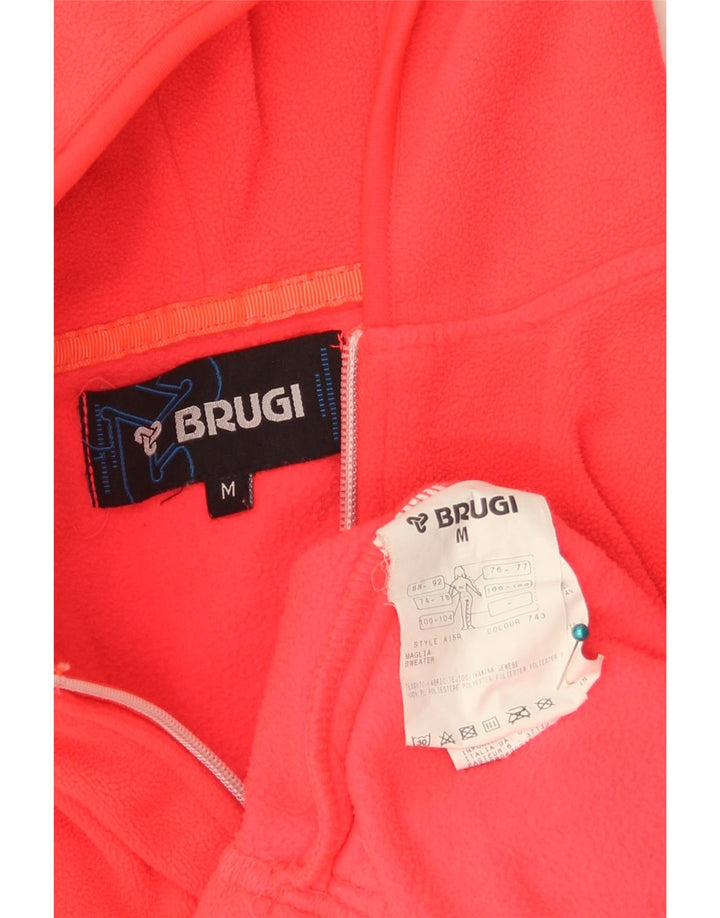 BRUGI Chaqueta polar con capucha para mujer UK 14 Poliéster cachemir rojo mediano