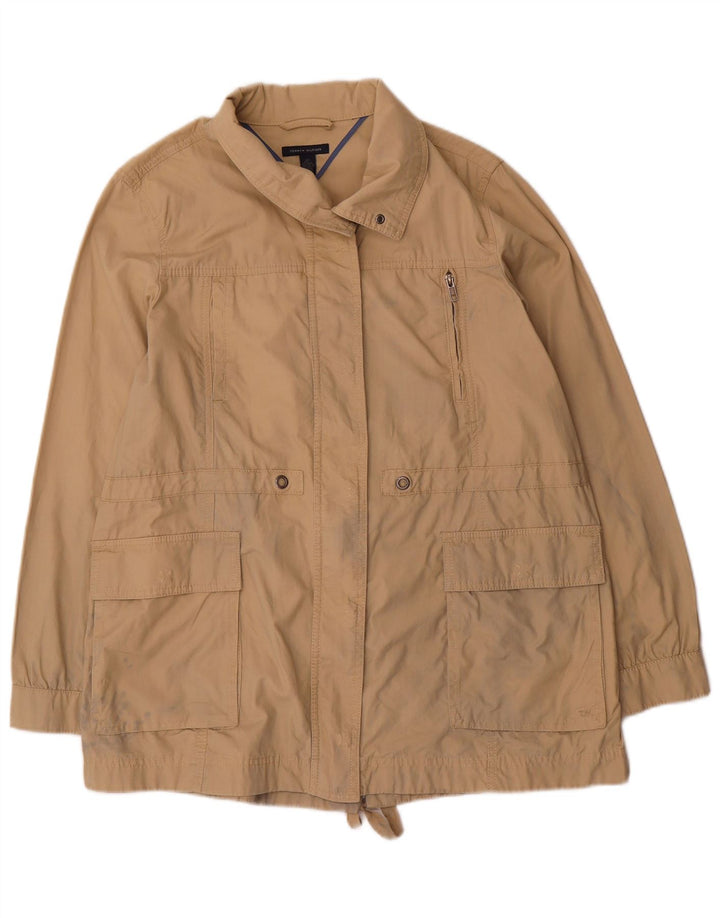 Tommy Hilfiger Chaqueta utilitaria para mujer Reino Unido 46 Grande Algodón beige