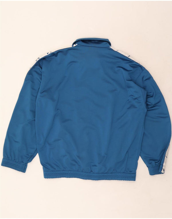 Diadora Mens Graphic Chándal Top Chaqueta UK 40 Large Azul Colorblock