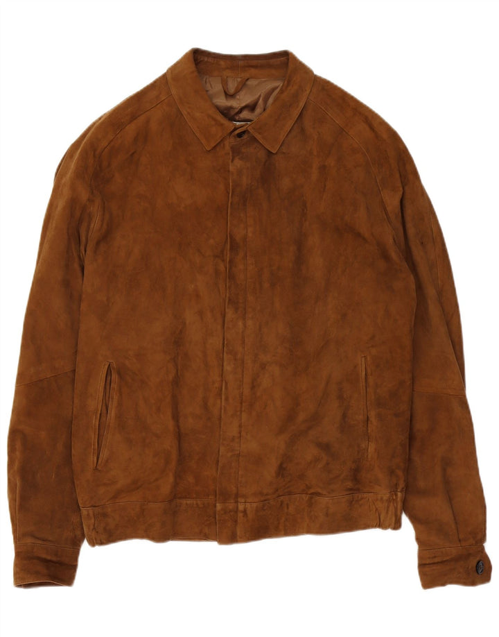 VINTAGE Chaqueta de ante para hombre Reino Unido 38 Beige medio