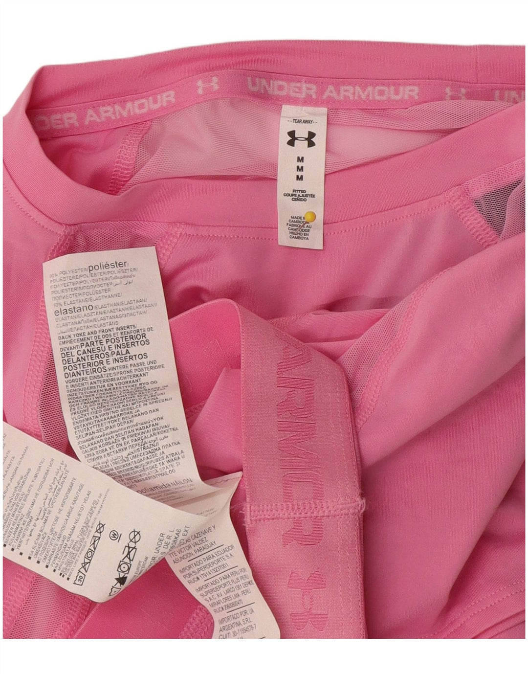 Under Armour Camiseta corta con gráfico para mujer UK 40 Poliéster rosa medio