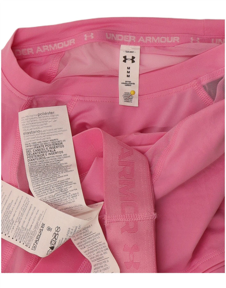 Under Armour Camiseta corta con gráfico para mujer UK 40 Poliéster rosa medio