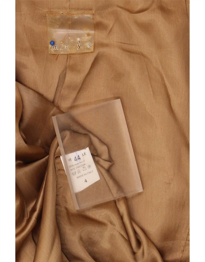 Mays Chaqueta Blazer de Cuero con 2 Botones para Mujer IT 44 Marrón Medio