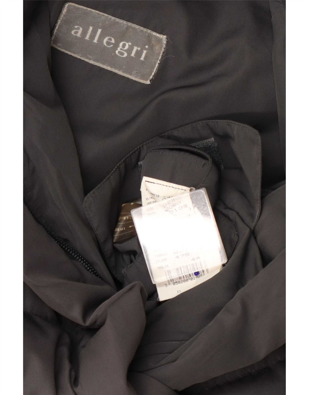 Abrigo acolchado extragrande con capucha para mujer Allegri IT 44 Poliéster gris medio