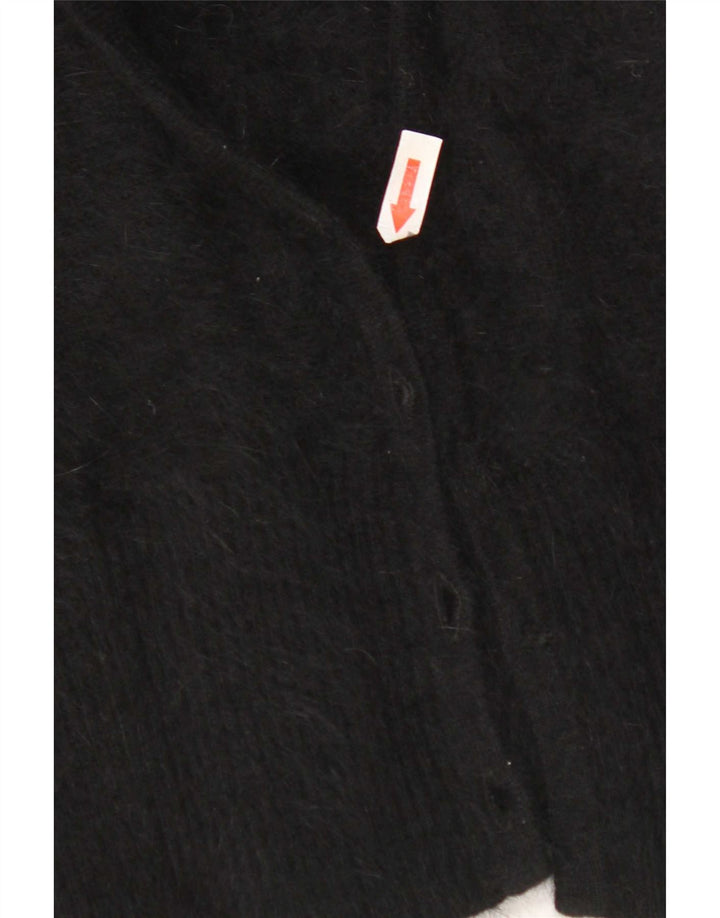 Monsoon Suéter tipo cárdigan abierto para mujer UK 40 Medium Black Angora