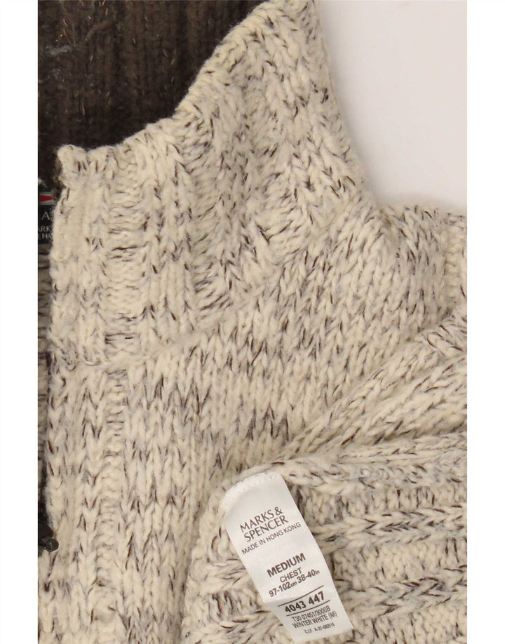 Marks & Spencer Suéter tipo jersey con cuello y cremallera en azul Harbor para hombre Blanco mediano