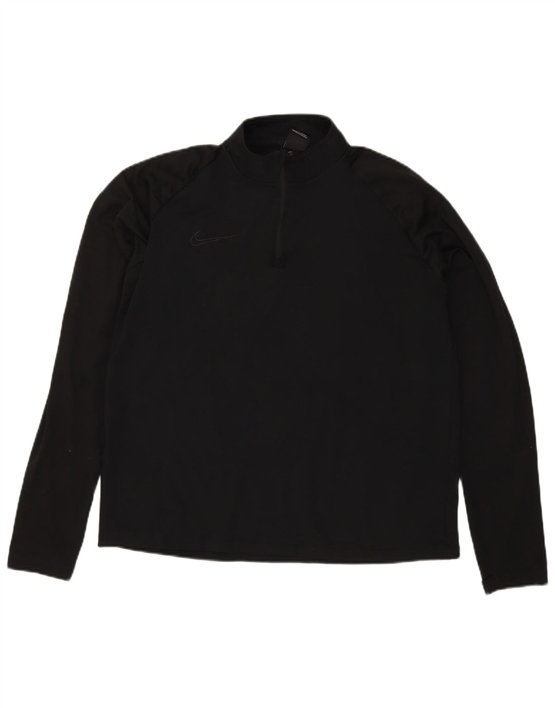 Nike Dri Fit - Chándal con cremallera y cuello para hombre, talla grande, poliéster negro