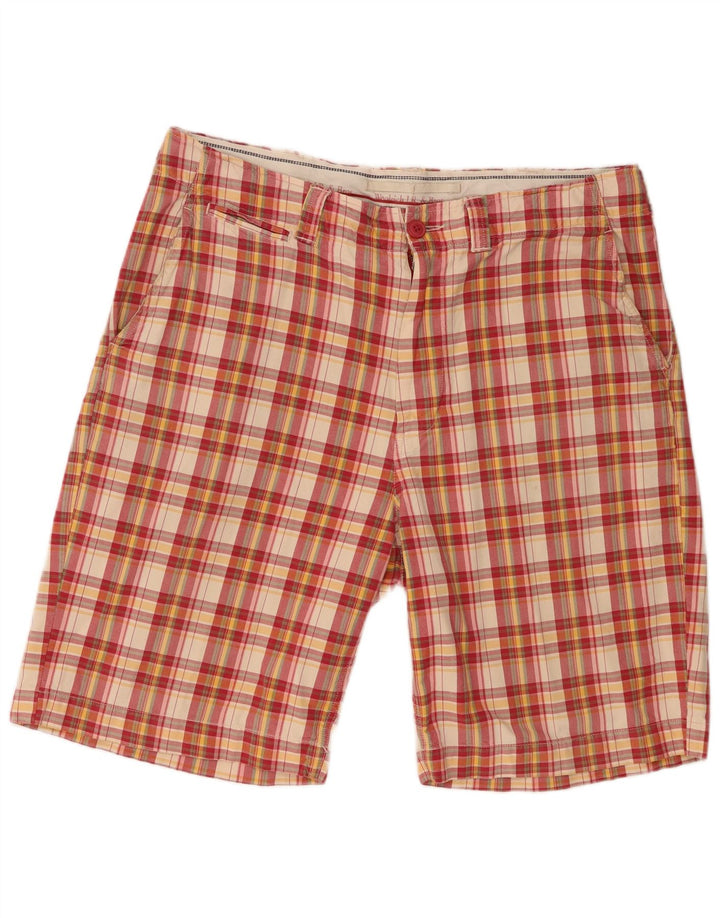 Woolrich Pantalones cortos chinos para hombre W38 XL Algodón a cuadros multicolor