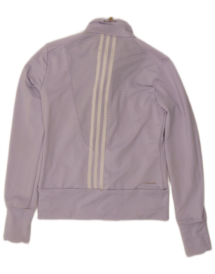 Adidas Mujer Clima 365 Chándal Top Chaqueta UK 12 Medio Púrpura Poliéster