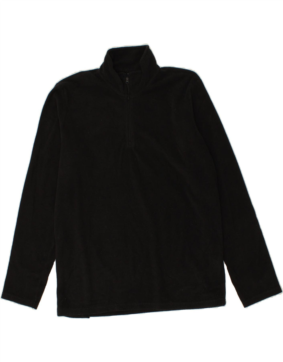 MOUNTAIN WAREHOUSE Mens Zip Neck Fleece Jumper Medium Black Polyester Vintage Mountain Warehouse and Second-Hand Mountain Warehouse from Messina Hembry 