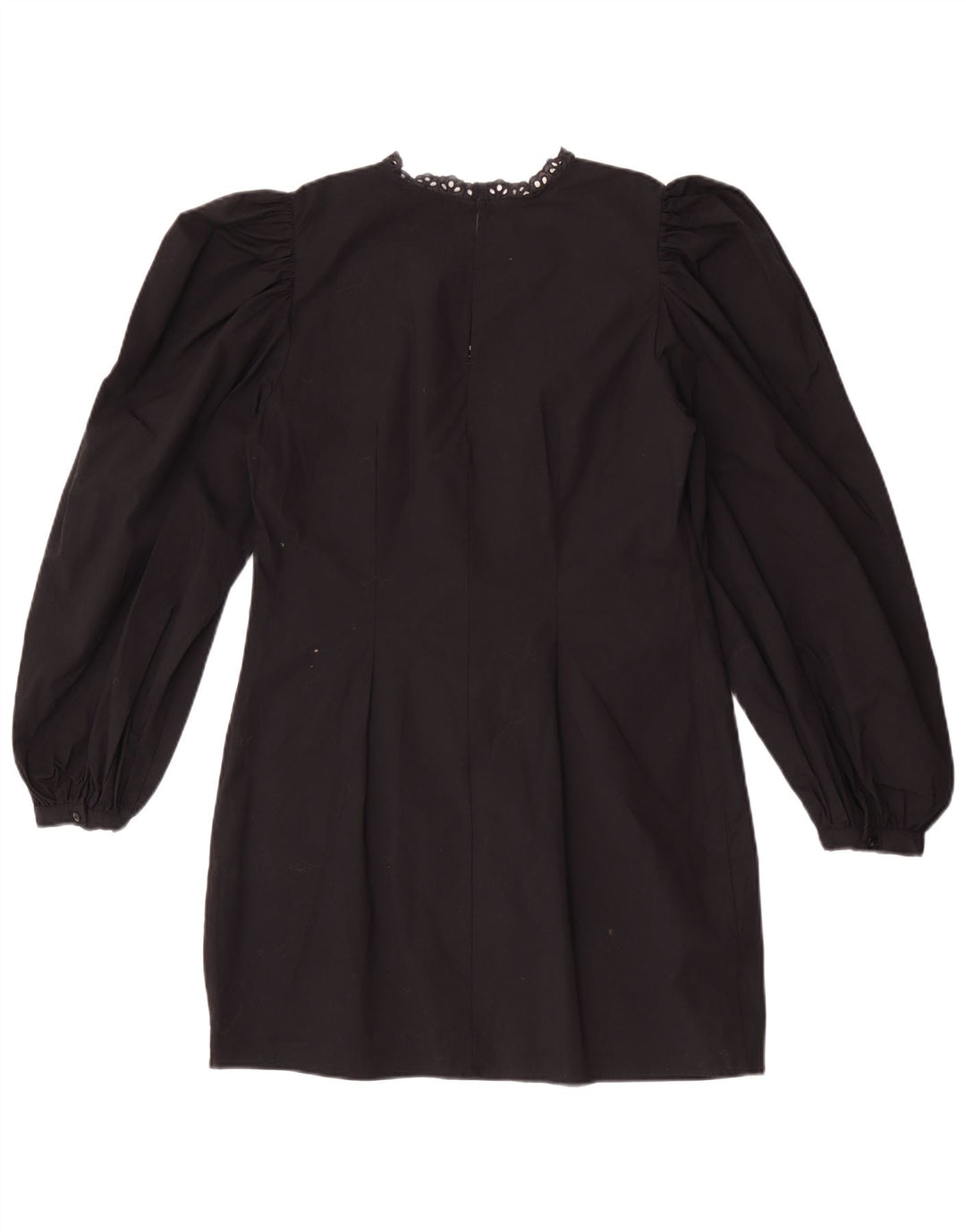 Zara Vestido recto de manga larga para mujer UK 44 Grande Negro