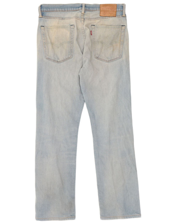 Levi's Hombre 513 Slim Straight Jeans W31 L28 Algodón Azul