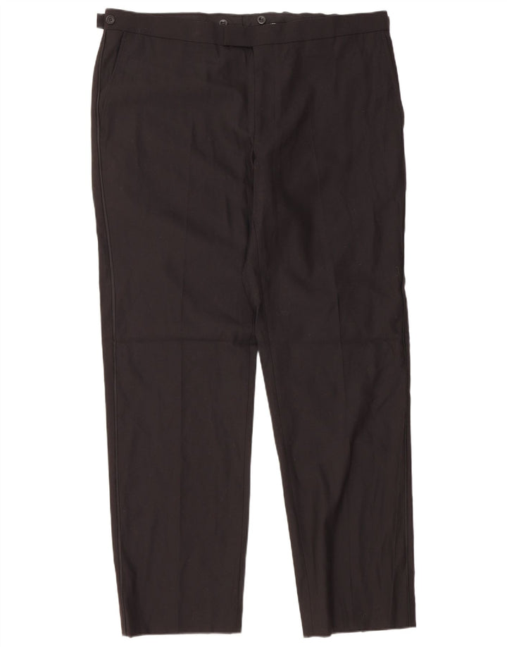 Marks & Spencer Pantalones de traje rectos autógrafos para hombre W38 L31 Black Classic