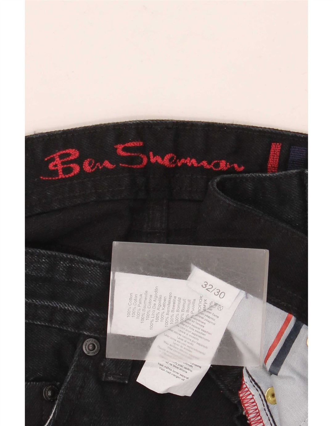 Ben Sherman Jeans Bootcut para hombre W32 L30 Algodón azul marino