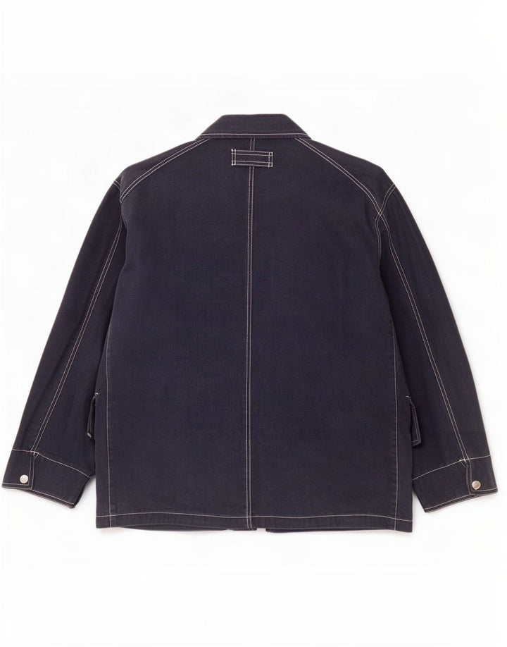 Chaqueta de lona vintage para hombre UK 40 Grande Algodón azul marino