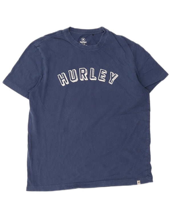 Hurley Camiseta Gráfica Para Hombre Top Medium Azul Marino Algodón