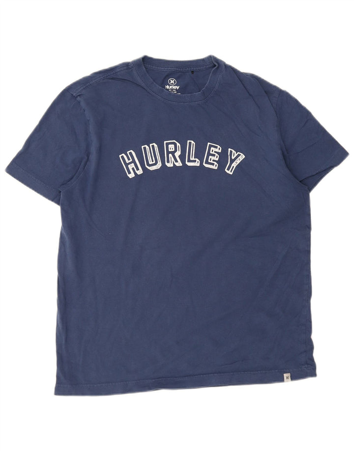 Hurley Camiseta Gráfica Para Hombre Top Medium Azul Marino Algodón