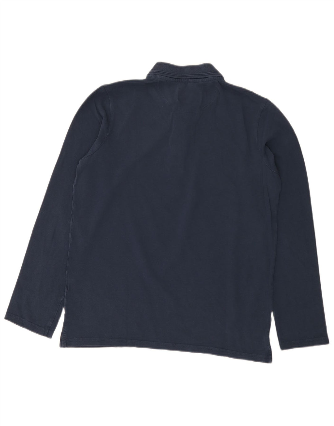 Carrera Polo regular de manga larga para hombre Algodón azul marino medio