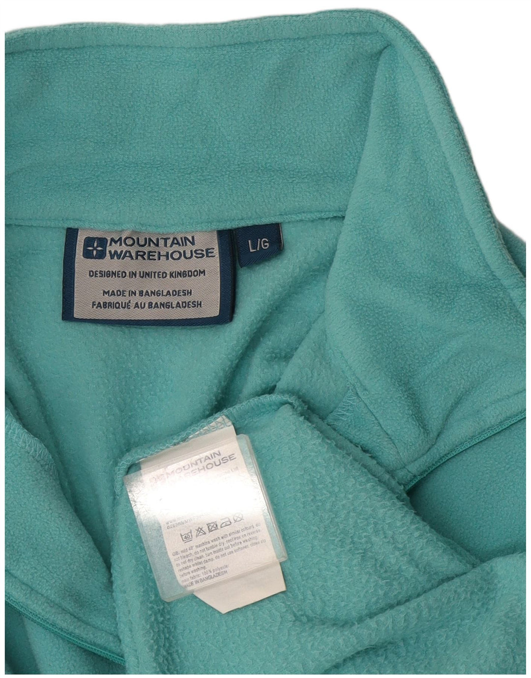 Jersey polar con cremallera y cuello para mujer de Mountain Warehouse UK 46 Poliéster azul grande