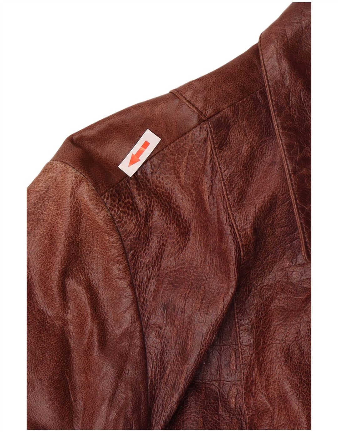 Cristinaeffe Chaqueta de cuero para mujer IT 46 Large Cuero marrón