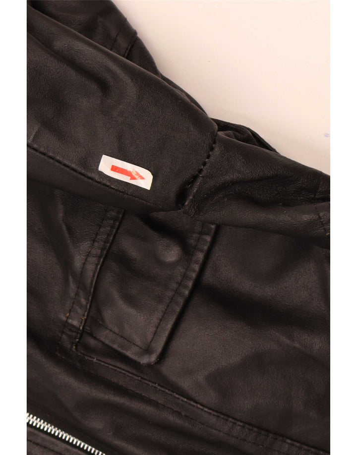 Spectra Chaqueta de cuero para mujer Reino Unido 46 Grande Negro