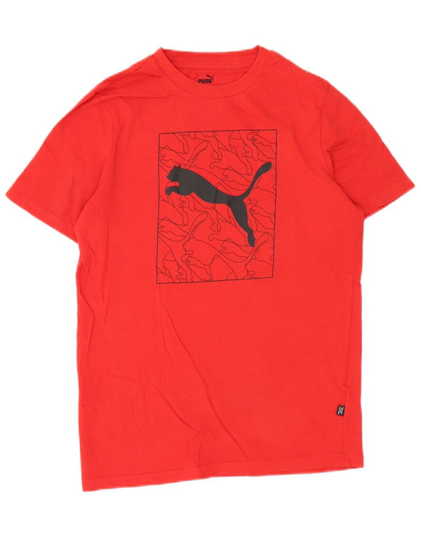 Puma Camiseta gráfica para hombre Top Small Red Cotton