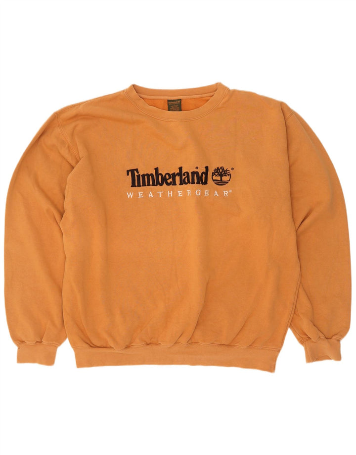 Timberland - Sudadera gráfica para hombre, jersey grande de algodón naranja