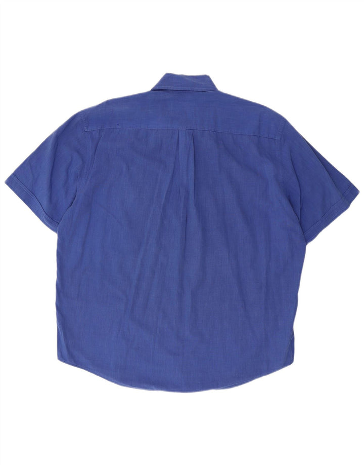 Sergio Tacchini Camisa Manga Corta Hombre Algodón Azul Grande