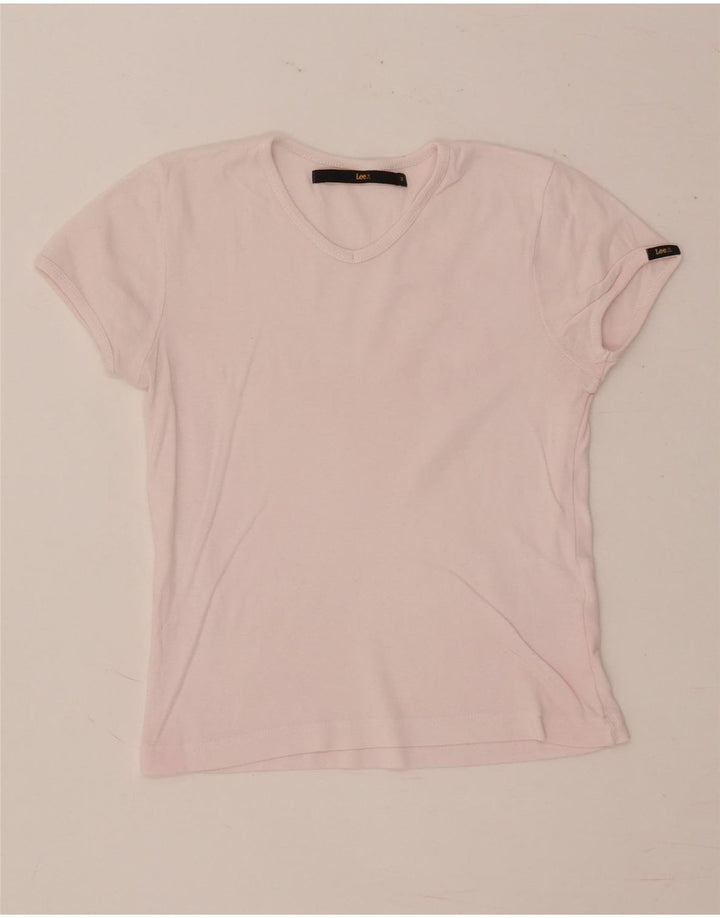 LEE - Camiseta corta para mujer (talla 40), color rosa mediano
